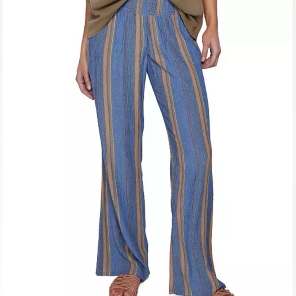 O’Neil Johnny Stripe Blue and Brown Women's Pant NWT